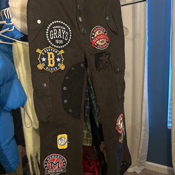 Patchwork cargo pants